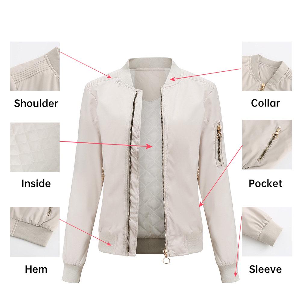 New European & American Fashion Women's Casual Thin Cotton Jacket - Autumn/Winter