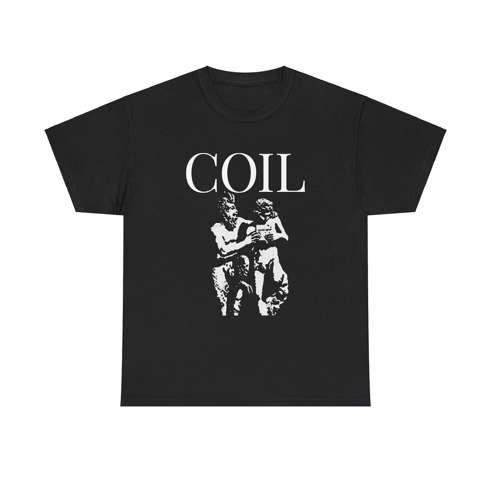Coil Band - Винтажная футболка группы, Throbbing Gristle, Шумная музыка, УНИСЕКС ФУТБОЛКА