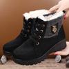 Northeast Thickened Warm Snow Boots Children's Velvet 2025 Winter New Short Boots Lace-up Martin Boots Female Grandma Cotton Shoes