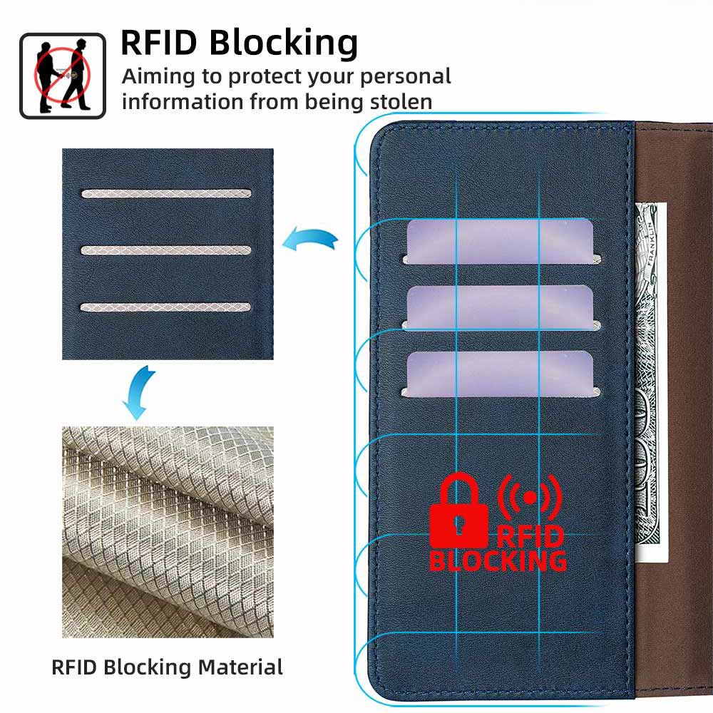 Кожаный чехол-книжка с защитой от падений RFID для Samsung Galaxy S24 Ultra Galaxy S24 Plus, сумка-книжка с зажимом для денег