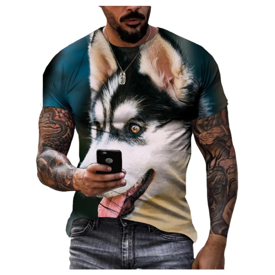 3D Casual Dog Print T Shirt Men Women Summer Animal Tee Man O Neck Short Sleeve Loose Tops Breathable Couples T Shirts