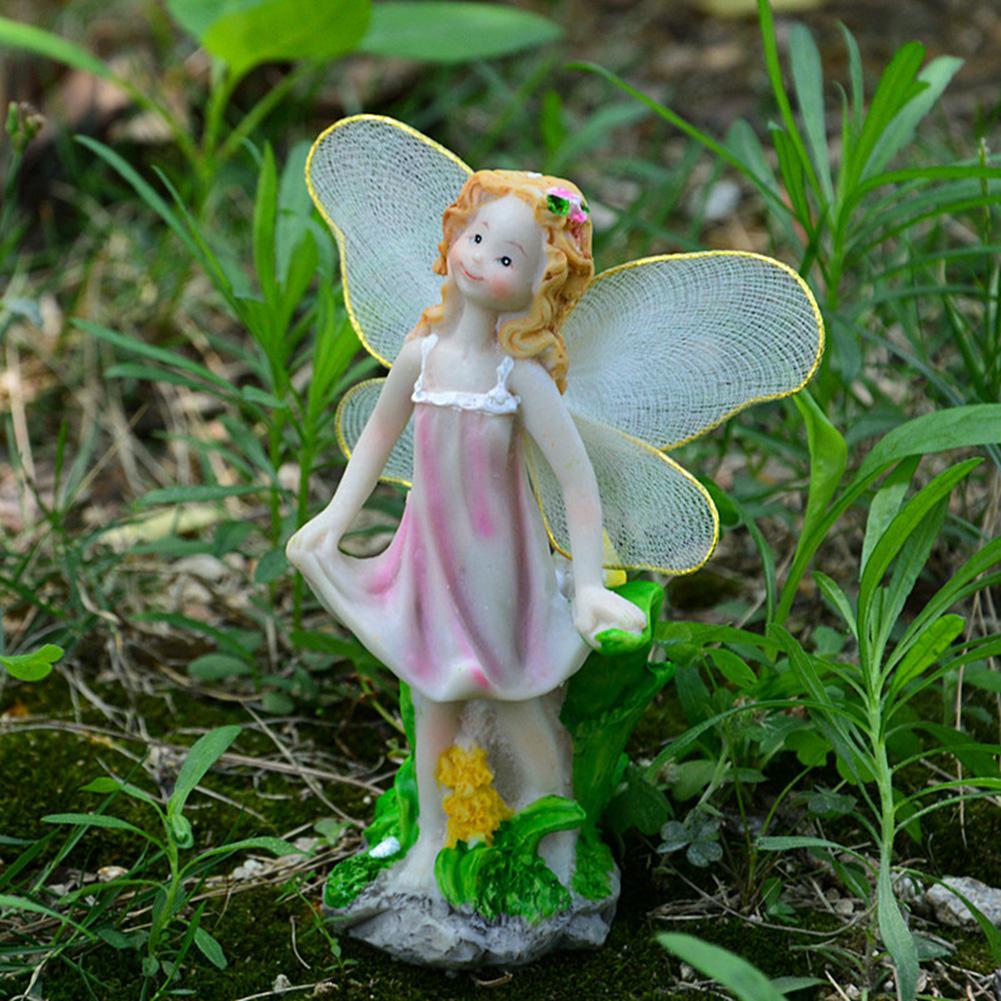 4 шт./компл. Статуя Феи Эльф Скульптура Искусство Ремесло Уличное Украшение Сада Во Дворе Орнамент