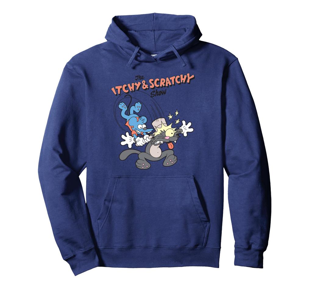 The Simpsons Itchy Scratchy Hammer Classic Cartoon Mayhem Hoodie &