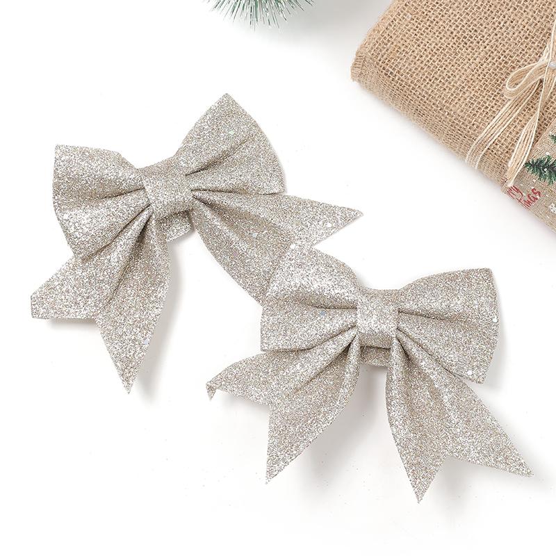 18/20 см Бант Рождественские украшения Подвеска-украшение для рождественской елки для домашнего декора комнаты Навидад Новогодняя вечеринка 2026 DIY Подарочный аксессуар