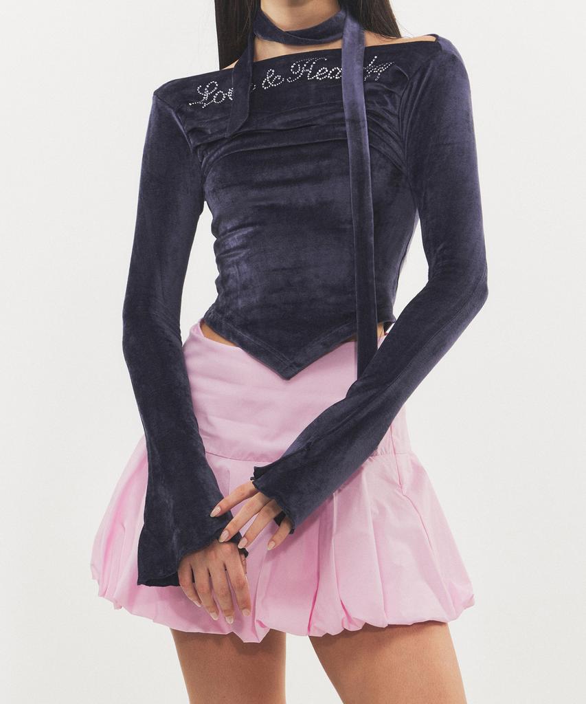 Romantics Balloon Fit Cotton Mini Skirt Barbie Pink