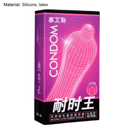 10Pcs/Box Sexual Condoms Bouncy Particles Safe Elasticity Fun Enhanced Pleasure Creative Natural Latex Rubber Condom for Bedroom
