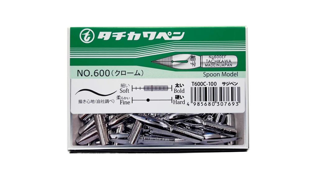 Tachikawa Pin Manufacturing T600 Sajipen Chrome Pack of T600C100 Co., Ltd. Nib, 100,