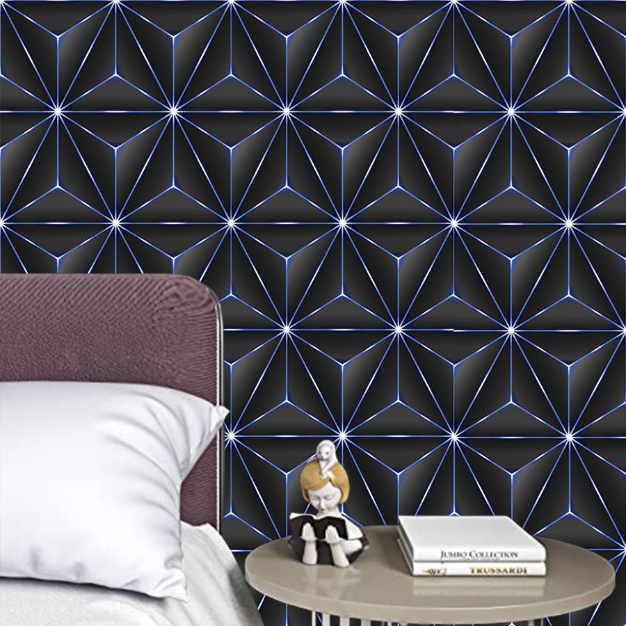 3D Geometry Pattern Peel and Stick Wallpaper Self Adhesive Contact Paper Removable Waterproof Wallpaper For Furniture Renovation