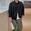 Повседневная рубашка с длинными рукавами, куртка для мужчин, осенняя новая куртка в корейском стиле со свободными лацканами