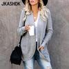 Women's Fashion Casual Solid Color Print Fall Winter Long Sleeve Sweaters
