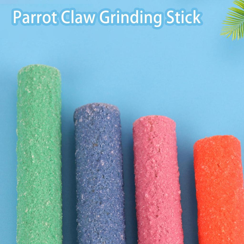 Новая высококлассная 1 шт. Подставка-жердочка для птиц Деревянная шероховатая жердочка для шлифовки лап птиц Стоячая игрушка-попугай для питомца Инструмент случайного цвета