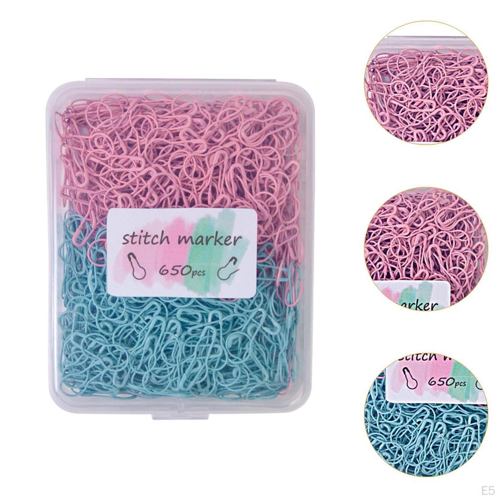 650 Pieces Stitch Markers Knitting Bulb Pins Colorful Large Quantity Crochet for DIY
