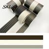 Washi Tape Roll 3 Rolls Golden Foil Tape, Retro Plaid Leaf Pattern Decorative Scrapbooking Supplies Masking Adhesive for DIY Crafts, Journal, Planner,