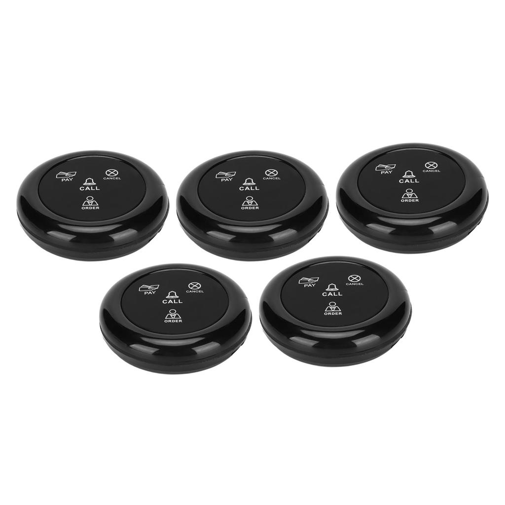 5pcs Wireless Caregiver Pager SOS Call Buttons 433MHz Smart Call System for Home Restaurant Cafe