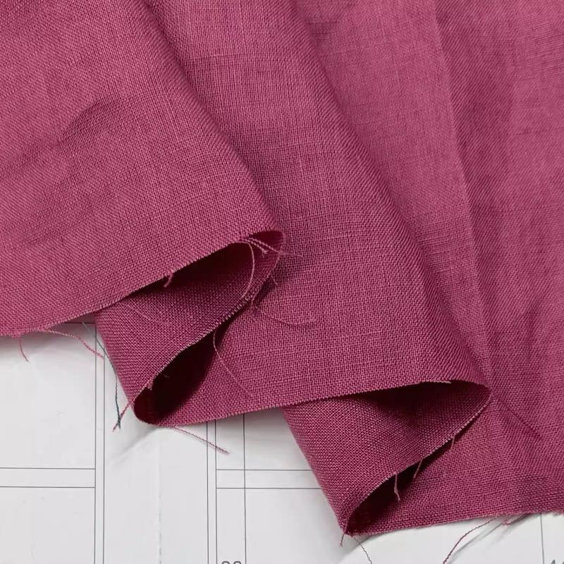 Чистая льняная ткань Стиранный лен Комфортная дышащая ткань для весны и лета DIY Платье Широкие брюки Легкая куртка Одежда
