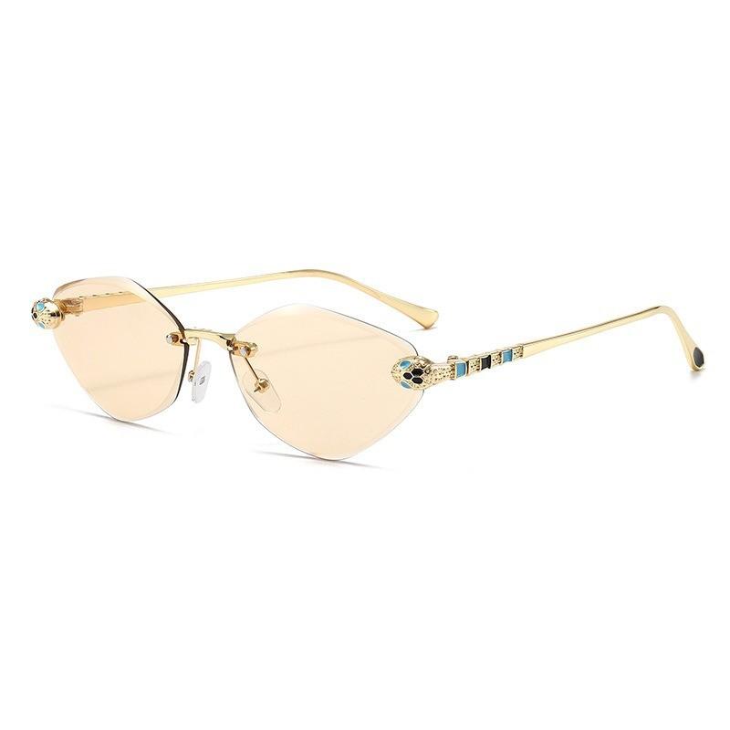 Geometric Square Metal Frame Sunglasses With Uv400 Protection For Fashionable Outdoor Activities
