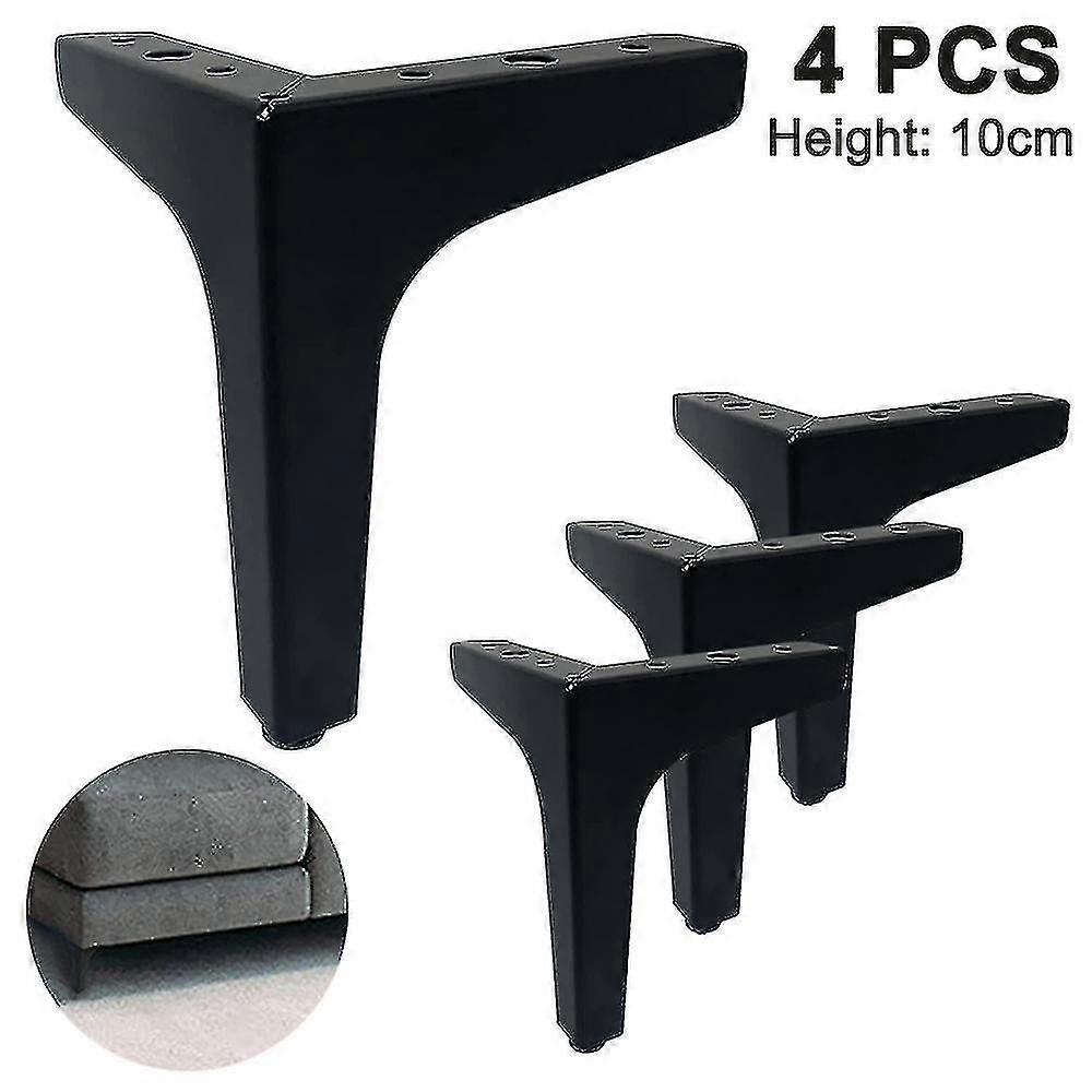 4pack Metal Furniture Sofa Legs, Modern Style Diy Furniture Feet Replacement, Triangle Tab