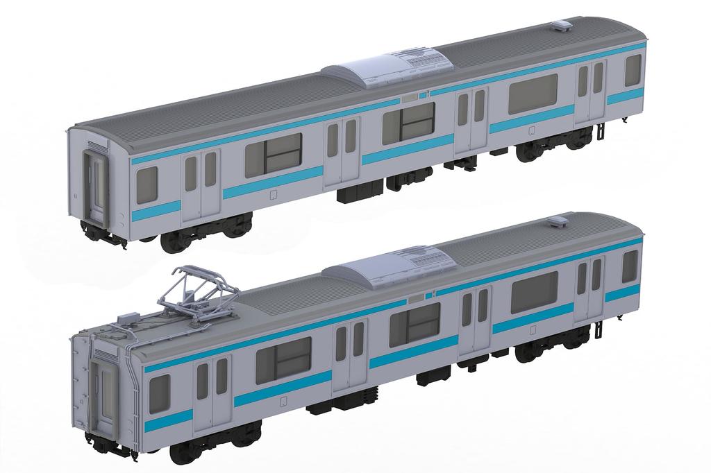 PLUM Scale JR East 209 Series DC Electric Train Moha 209 Display Unpainted Plastic PP178 Plakit-Extra 1/80 Type, Keihin-Tohoku Color, & 208, Model,