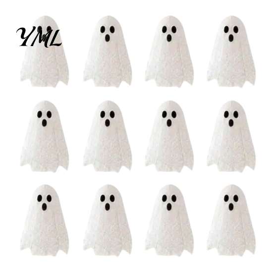Decorative Hanging Ghost Pendants Glowing Tree Halloween Tabletop Decor, LED Lighted with Holiday Atmosphere Lighting Ornaments for Home, Fireplace