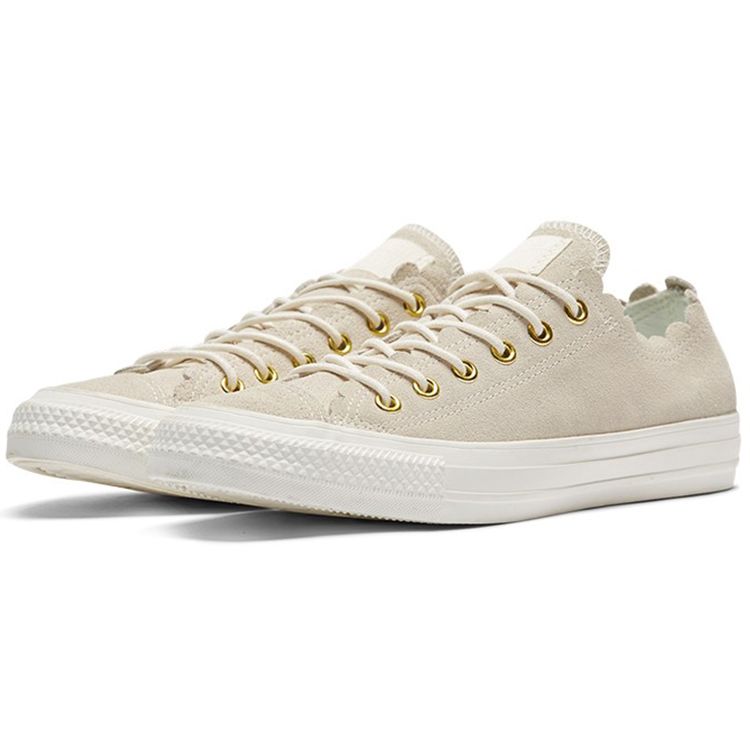 Converse Кеды Chuck Taylor All Star с низким верхом из парусины Женские кеды Бежевый 563418C