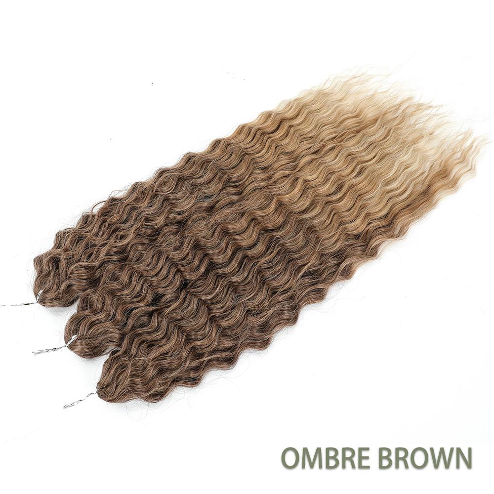 For Twist Crochet Synthetic High-Temp Machine Double Weft 22 Inches 300g 3Pcs/Lot#1B #4 BUG2 Water Wave Extensions Braid