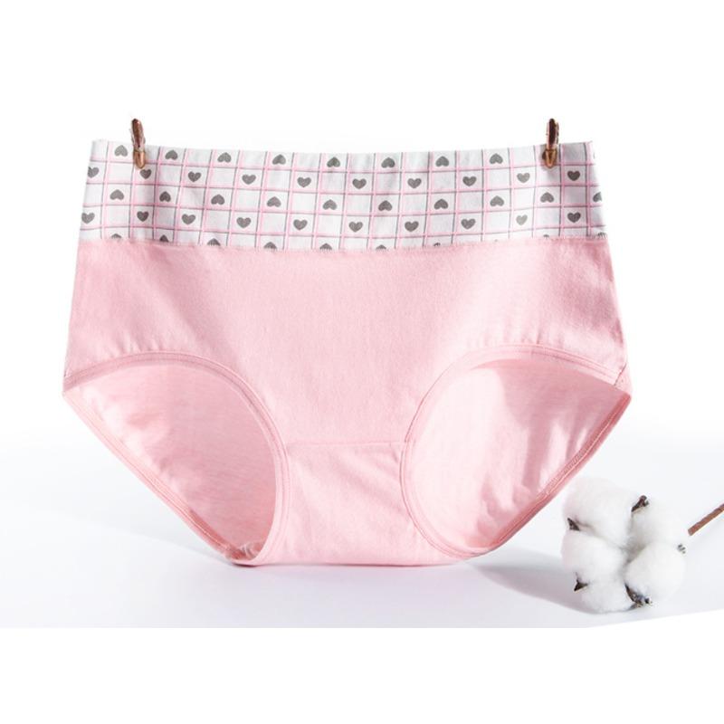 High Waist Large Size Girls' Printed Tight Breathable Women's Triangle Pants Elastic Comfortable Underwear