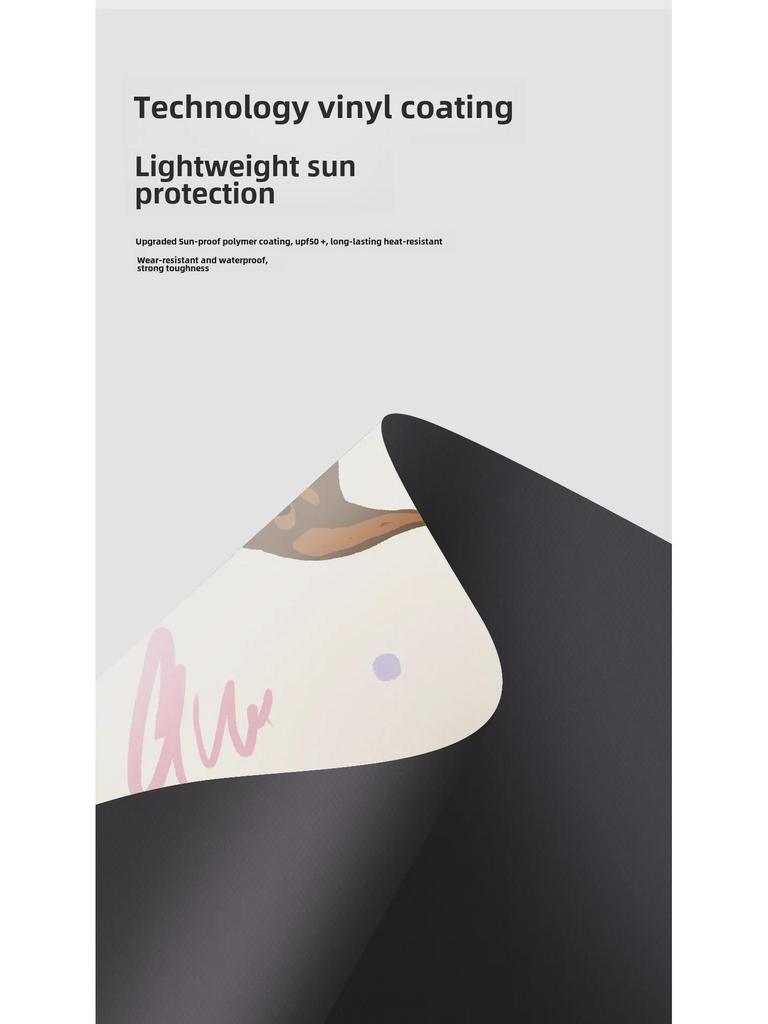 Милый щенок, автоматический женский зонт двойного назначения от солнца и дождя - защита от ультрафиолета, легкий и портативный