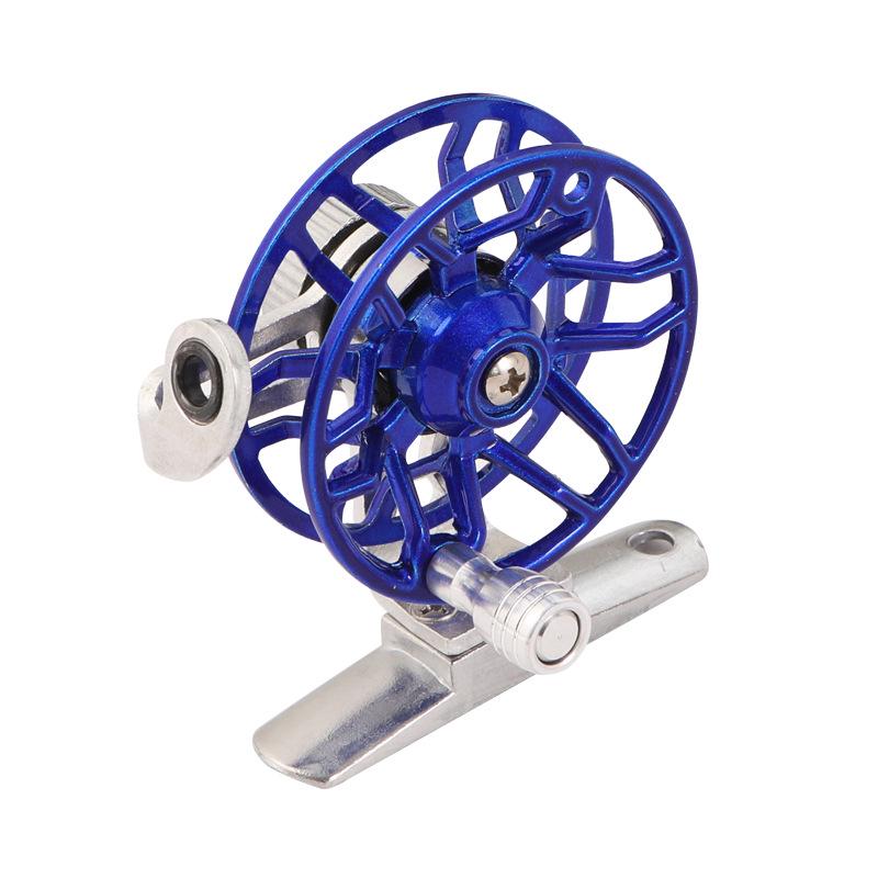 Полностью металлическая катушка для ловли нахлыстом, на блесну, на спиннинг и на поплавочную удочку с передним фрикционом и зажимом для живой наживки
