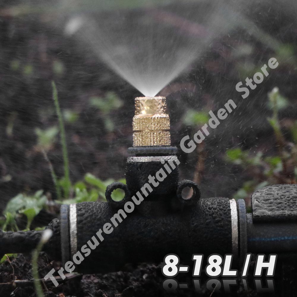 3/8" 9/12mm Misting Cooling System Adjustable Sprayer Quick Connector with 8mm Nozzle Garden Irrigation Auto Watering Sprinklers