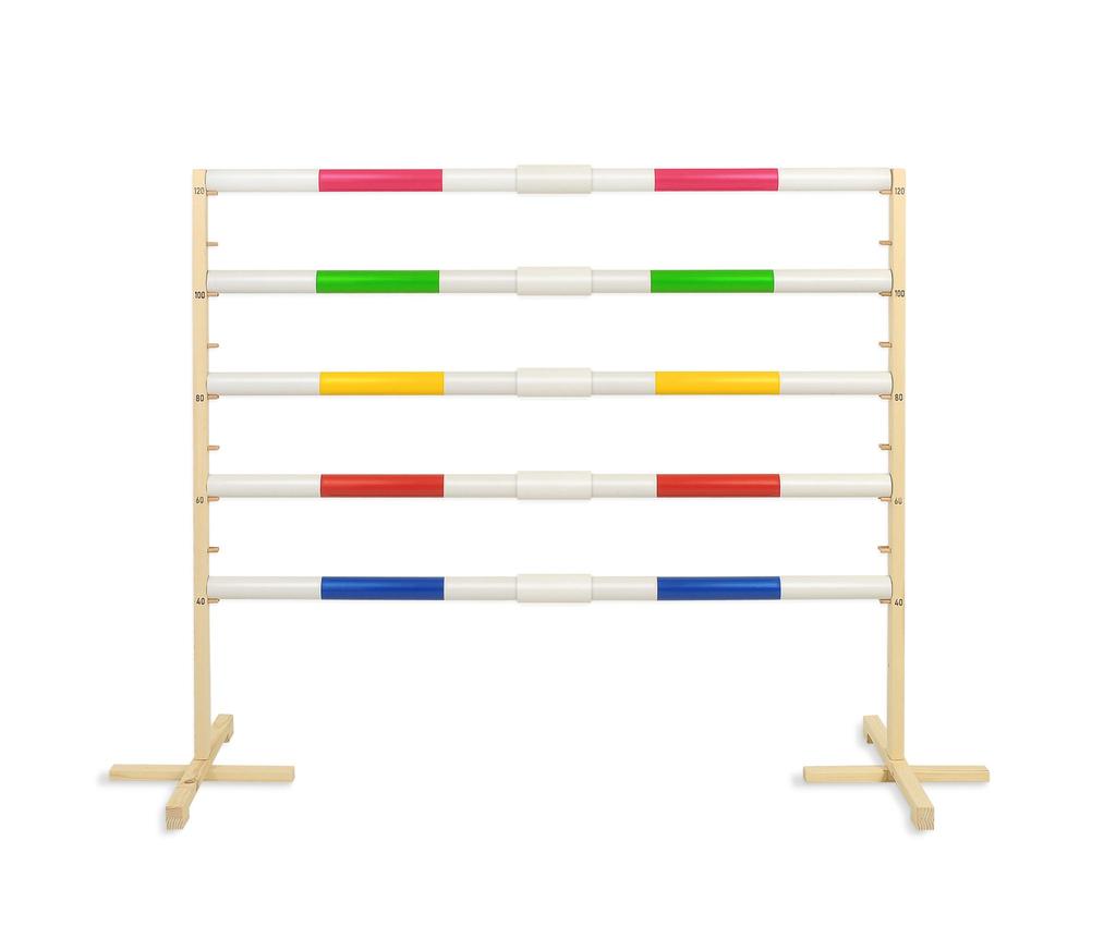Jumping obstacle for Hobby Horse 160cm, h-120 cm, two beams - yellow and green