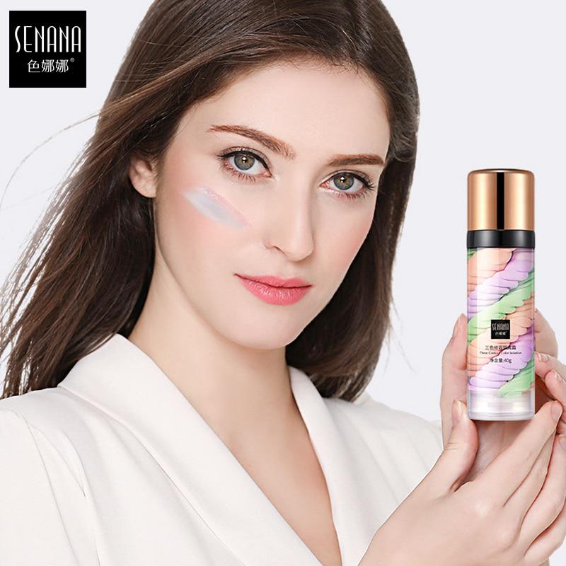 3 Color Isolation Cream Face Makeup Base Cream 40g Lasting Moisturizing Waterproof Oil-controlling Delicate Moisturizing and Brightening Skin Tone