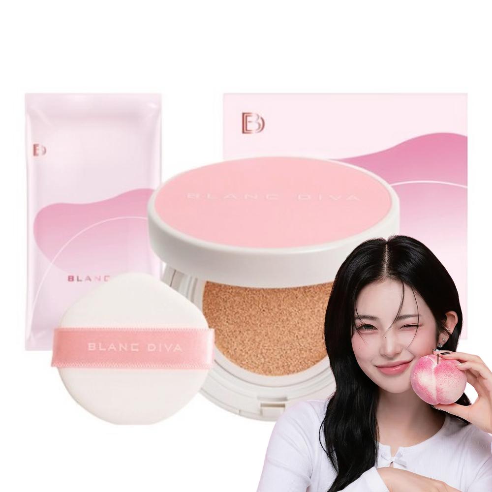 Blanc Diva Glow On Cushion 13г + Сменный блок 13г Набор, 1 шт, Нет. 21 Ваниль