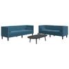 VidaXL Chesterfield Sofa Set and 2pcs Velvet Blue Bolsters, Sofa, Sofa Seat, Relax Sofa, Sofa 3209299