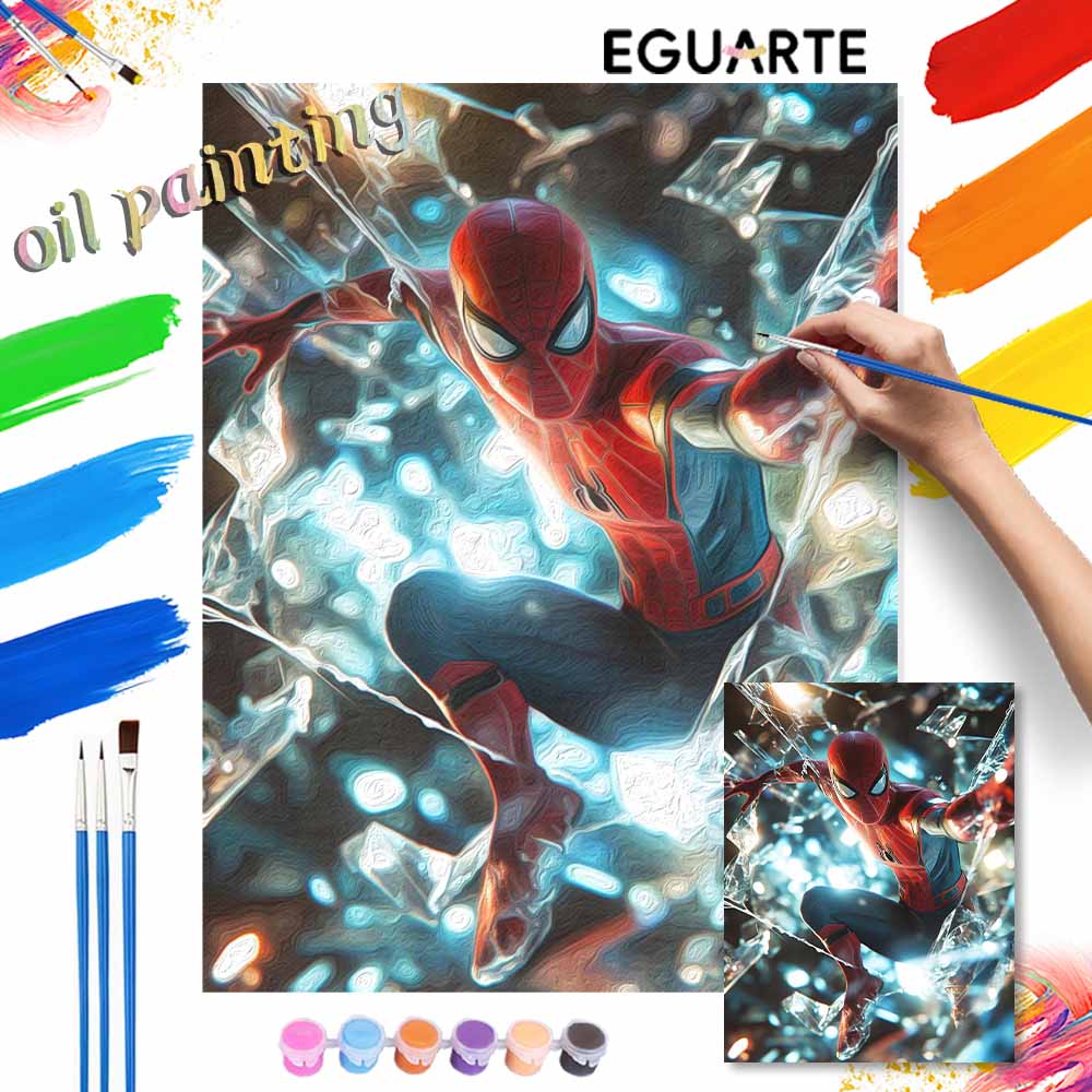 Disney Spiderman Oil Painting Kit Canvas DIY Home Decor Gift