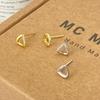 Simple Triangle Diamond Earrings with Geometric Hollow Earrings Small and Elegant French Retro