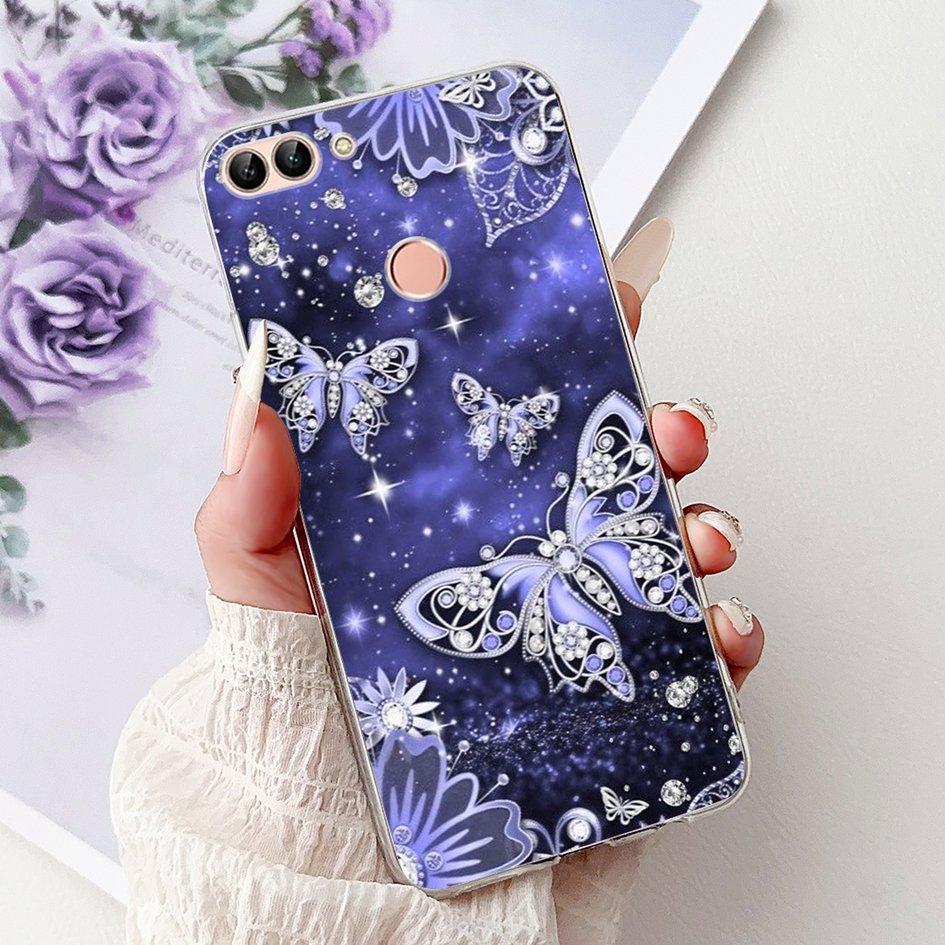 For Huawei P Smart 2018 Case Popular Butterfly Soft Silicone TPU Phone Back Cover For Huawei PSmart FIG-LX1 FIG-LX2 FIG-LX3 Case