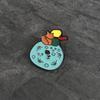 Синяя эмаль Уникальная брошь-пинка с мультяшным персонажем Стильный значок из сплава для ношения Унисекс