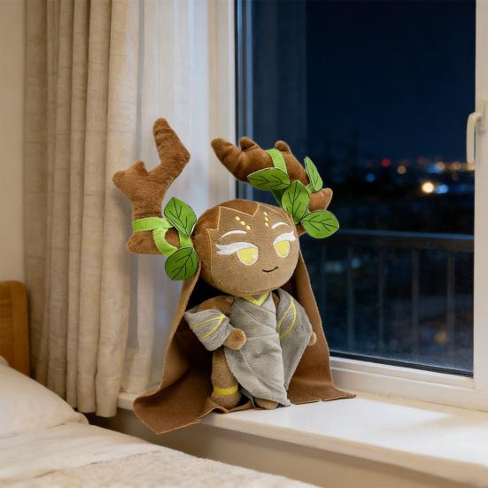 Плюшевая игрушка Shadow Milk Cookie Мягкая набивная фигурка из Cookie Run Обнимаемая коллекционная кукла Подарок для снятия стресса для фанатов Детей