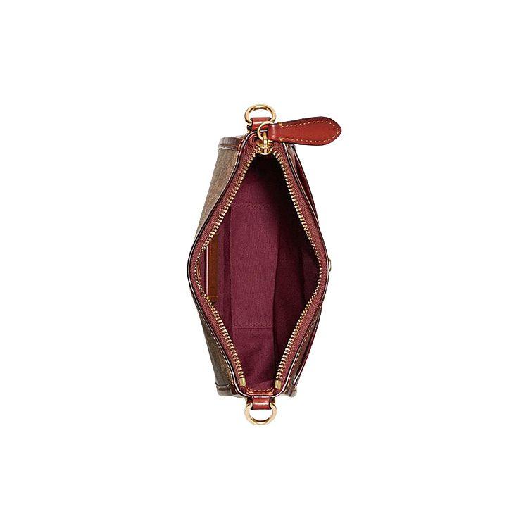 Coach Top Zip Closure Exterior Lock Bag Faux Leather Crossbody Bag Small Women crossbody bag Brown Rust CC391-B4NQ4