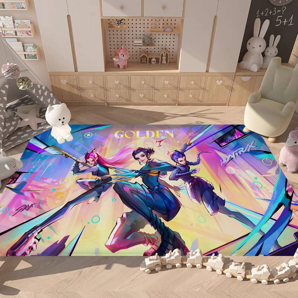 Movie Anime KPop D-demon H-hunters Room Mats Retro Multiple Choice Living Room Kitchen Rug Non-Slip Welcome Rug