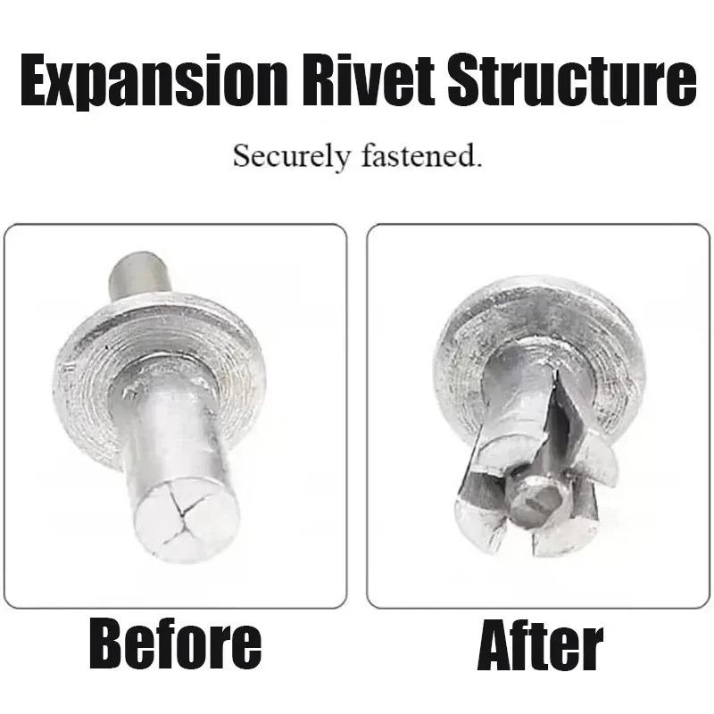 Распорные заклепки из алюминиевого сплава, заклепки с распорной головкой и гвоздями, прокалывающие заклепки, стержни из нержавеющей стали, шурупы, крепежи для досок и стен