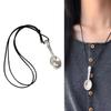 Handcrafted Silver Spoon Necklace Trendy Silver Spoon Neck Jewelry Handcrafted Knot Cord Neckchain for Fashion Lovers