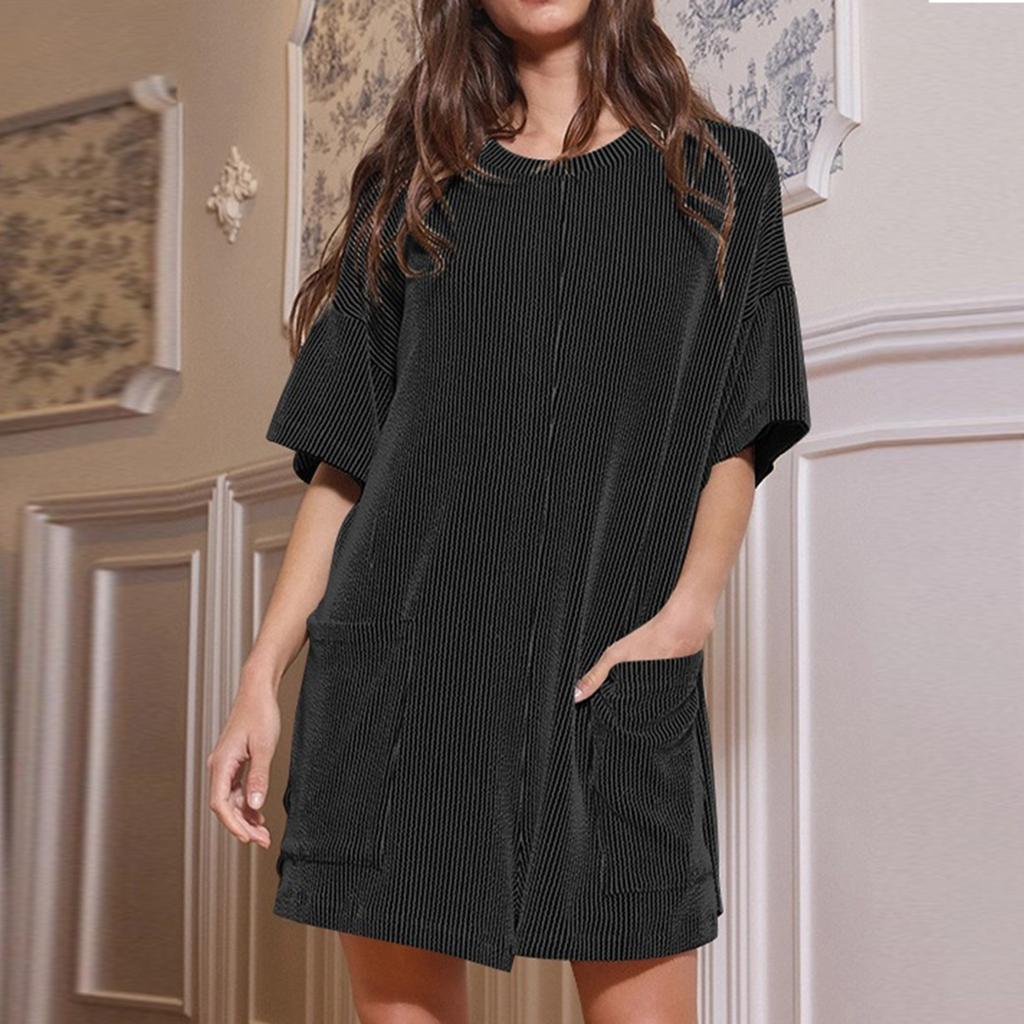 Женский удобный повседневный комбинезон с коротким рукавом, свитер, комбинезон, шорты