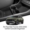 Для Hyundai Tucson 2025 Только для электронной трансмиссии Нижний органайзер-лоток для хранения на центральной консоли Черные автомобильные аксессуары