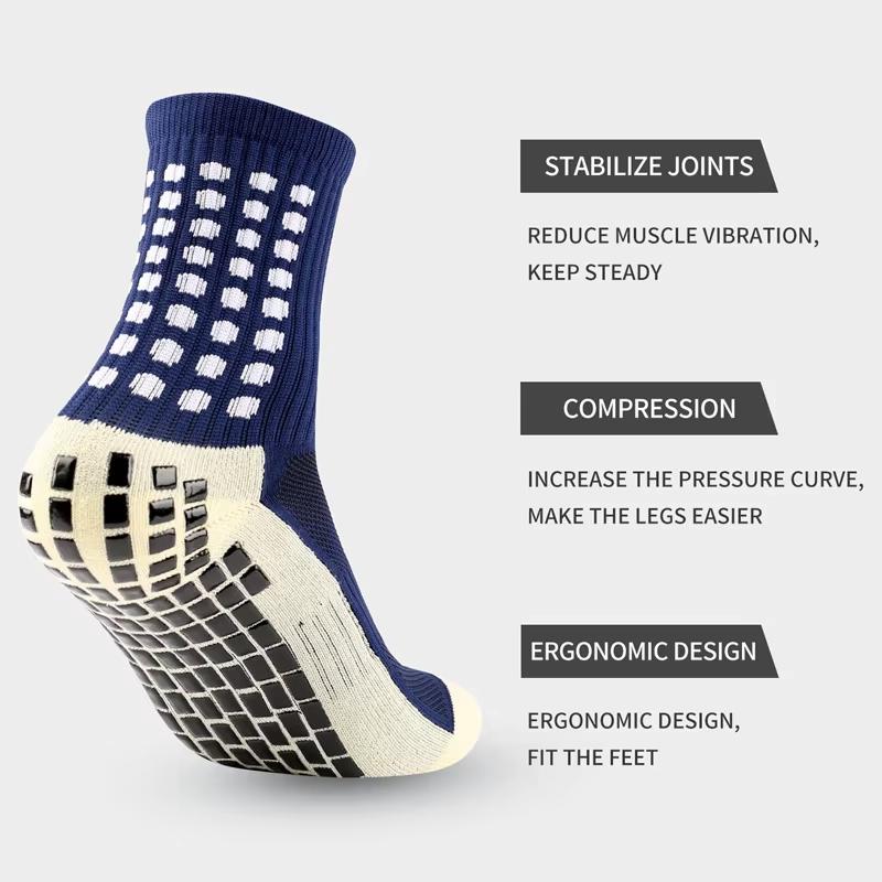 Противоскользящие футбольные носки, нескользящие мужские носки для футбола, баскетбола, тенниса, спорта на открытом воздухе, велосипедные носки для верховой езды