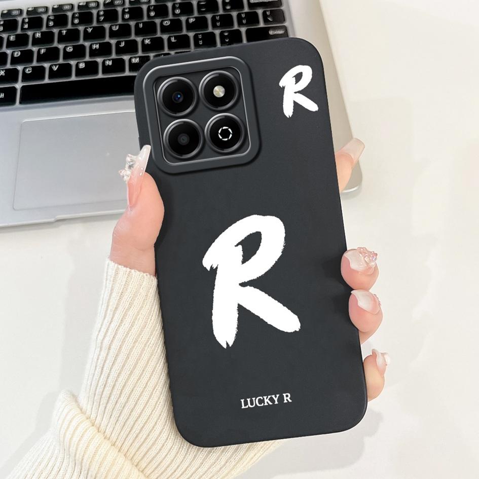 Чехол для Honor X6a X6b JDY-LX1 JDY-LX2 WDY-LX1 WDY-LX2 Ударопрочный чехол Милые буквы Мягкий силикон Матовые чехлы Для HonorX6b Чехол