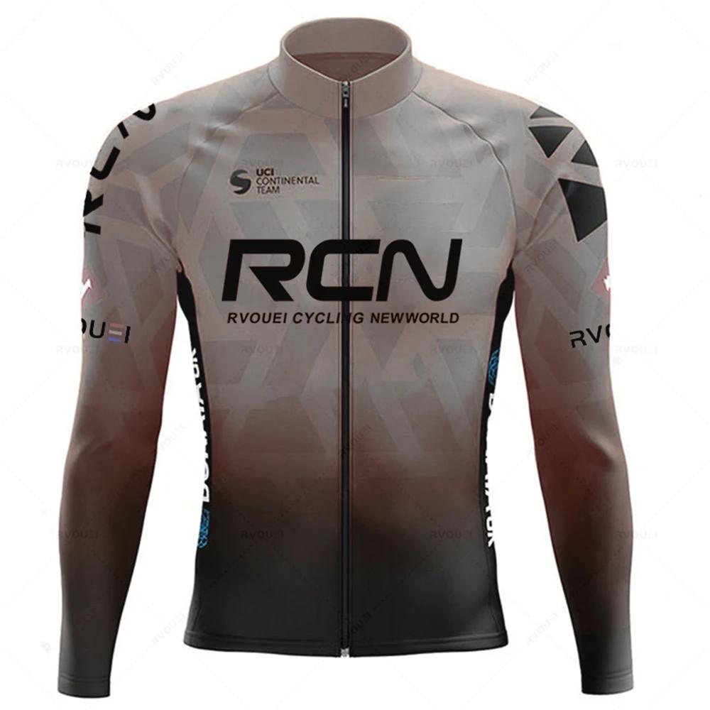 New 2025 Rcn Autumn Cycling Jersey Bib Pants Set Ropa Ciclismo Bicycle MTB Clothing Road Bike Suit Men Long Sleeve Bicicleta Set