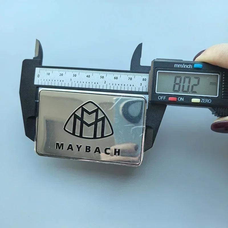 C200 E200 New 2025 For Mercedes Benz 8x5cm Thin Aluminium Square Label Sticker Car Emblem for Mercedes Benz Maybach S450 S680 En