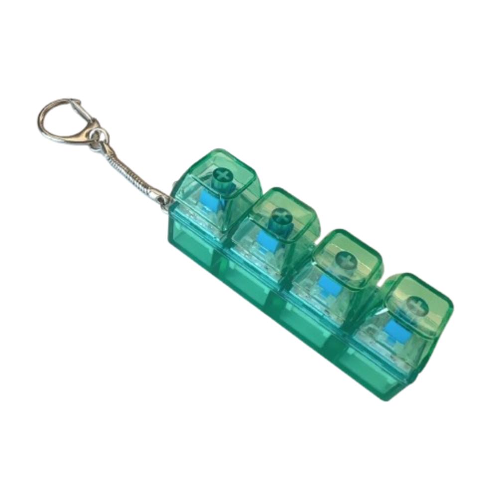 Transparent Shaft Crystal Keycap Pendant Funny Mechanical Keyboard Keychain  Holiday Gift