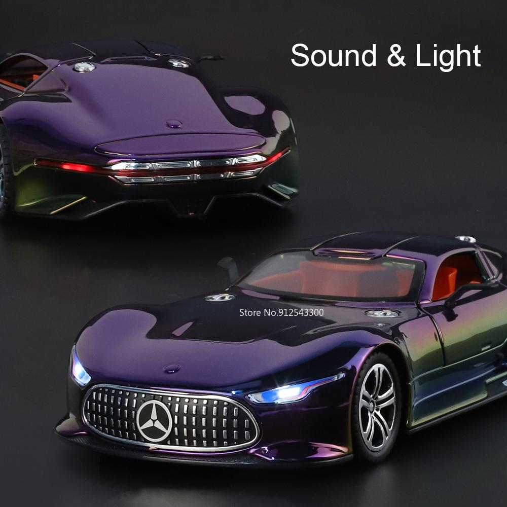 1:Масштаб 1:24 Vision GT 300SL Модель автомобиля Игрушка Двери Открываются Рулевое управление Колесами Металлическая Литая Модель Автомобиля Коллекция Подарки для Мальчиков